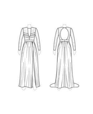 Customize: [update Image] Fame And Partners Long-sleeve Backless Dress