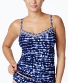 Bleu By Rod Beattie Printed D-cup Underwire Tankini Women's Swimsuit