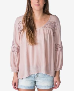 O'neill Baja Crochet-trim Peasant Top, A Macy's Exclusive