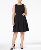 Calvin Klein Plus Size Piped A-line Dress