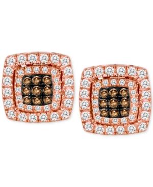 Le Vian Chocolatier Diamond Button Earrings (5/8 Ct. T.w.) In 14k Rose Gold