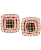 Le Vian Chocolatier Diamond Button Earrings (5/8 Ct. T.w.) In 14k Rose Gold