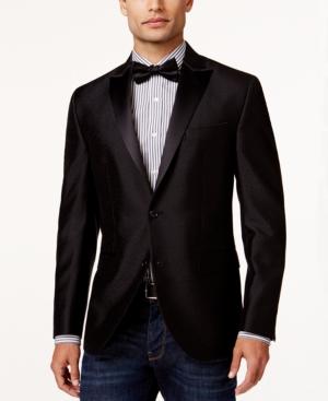 Kenneth Cole New York Black Pattern Formal Classic-fit Jacket