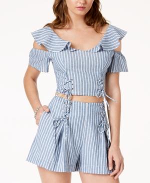 Guess Hermosa Flounce Crop Top