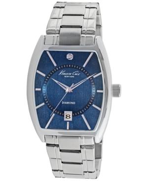 Kenneth Cole New York Men's Diamond Accent Stainless Steel Bracelet Watch 48x38mm 10014806