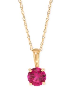 Ruby Pendant Necklace (5/8 Ct. T.w.) In 14k Gold