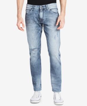 Calvin Klein Jeans Men's Stretch Ripped Straight-leg Jeans
