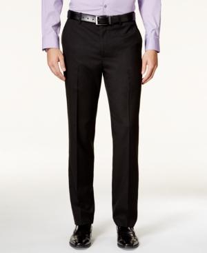 Alfani Red Men's Shiny Striped Flat-front Pants, Only At Macy's