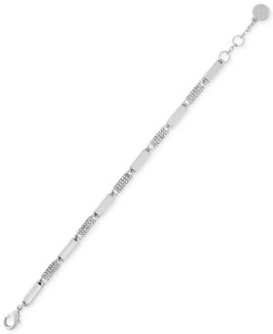 Vince Camuto Silver-tone Pave Link Bracelet