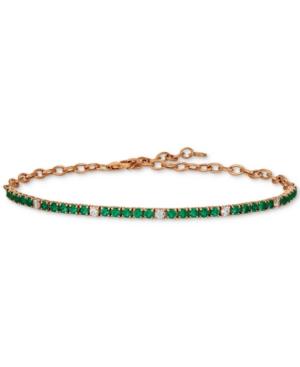 Le Vian Blueberry (2-1/5 Ct. T.w.) & Vanilla (1/3 Ct. T.w.) Sapphire Bracelet In 14k Rose Gold (also Available In Emerald & Ruby)