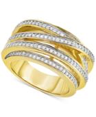 Victoria Townsend Diamond Orbital Ring (1 Ct. T.w.) In 18k Gold Over Sterling Silver