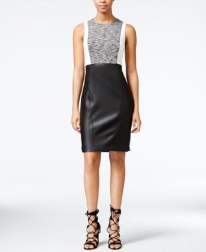 Rachel Rachel Roy Colorblocked Mixed-media Sheath Dress