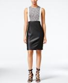 Rachel Rachel Roy Colorblocked Mixed-media Sheath Dress
