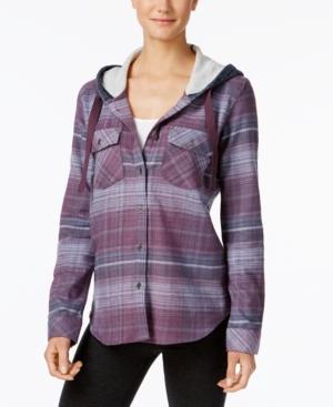 Columbia Canyon Point Ii Cotton Flannel Plaid Hooded Shirt