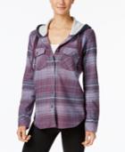 Columbia Canyon Point Ii Cotton Flannel Plaid Hooded Shirt
