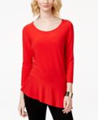 Inc International Concepts Asymmetrical Peplum Top, Only At Macy's