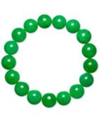 Dyed Green Jade (12mm) Beaded Stretch Bracelet