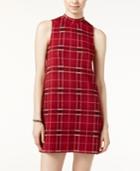Pink Rose Juniors' Plaid Shift Dress