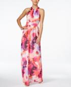 Inc International Concepts Floral-print Halter Maxi Dress, Only At Macy's