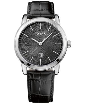 Boss Hugo Boss Men's Classic Black Leather Strap Watch 40mm 1513397