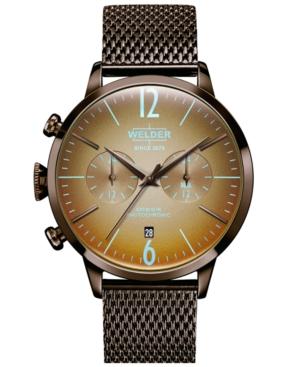 Welder Moody Men's Brown Stainless Steel Mesh Bracelet Watch 42mm