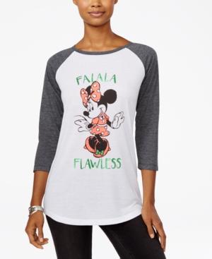 Disney Juniors' Minnie Mouse Holiday Graphic Baseball T-shirt