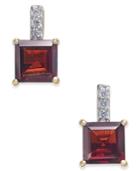 Rhodolite Garnet (2-9/10 Ct. T.w.) & Diamond Accent Drop Earrings In 14k Gold