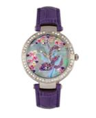 Bertha Quartz Mia Collection Purple Leather Watch 38mm
