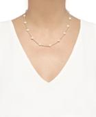 Honora Cultured Freshwater Pearl Station Necklace In 14k Gold (6mm)