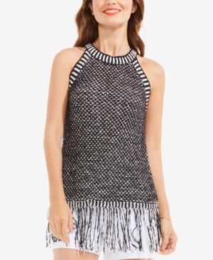 Vince Camuto Fringe-trim Sweater