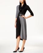 Style & Co. Colorblocked Sweater Dress