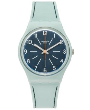 Swatch Unisex Swiss Power Tracking Blue Silicone Strap Watch 34mm Gm184