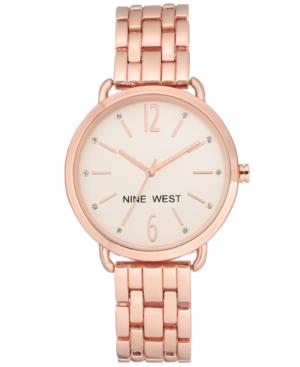 Nine West Women's Rose Gold-tone Bracelet Watch 36mm