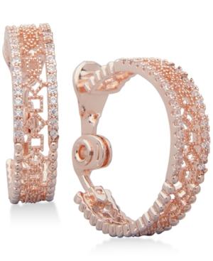 Anne Klein Cubic Zirconia Clip-on Hoop Earrings