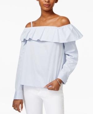 Bar Iii Ruffled Off-the-shoulder Top, Only At Macy's
