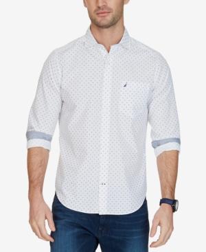 Nautica Men's Classic-fit Dot-print Long-sleeve Shirt