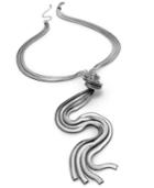 I.n.c. Silver-tone Multi-chain Knot Y Necklace