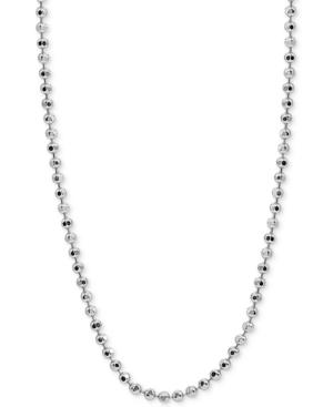 Giani Bernini 24 Beaded Chain Necklace In Sterling Silver, Created For Macy's