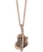 Le Vian Chocolatier Diamond Heart Pendant Necklace (1/3 Ct. T.w.) In 14k Rose Gold
