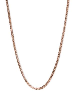 14k Rose Gold Necklace, 20 Wheat Chain