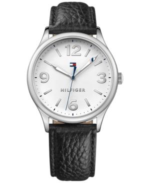 Tommy Hilfiger Women's Black Leather Strap Watch 38mm 1781596