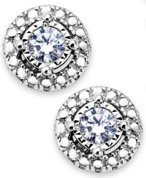 Trumiracle Diamond Earrings, Sterling Silver Diamond Halo Stud Earrings (1/5 Ct. T.w.)