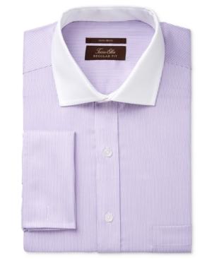 Tasso Elba Men's Classic Fit Non-iron Stripe French Cuff Dress Shirt, Created For Macy's