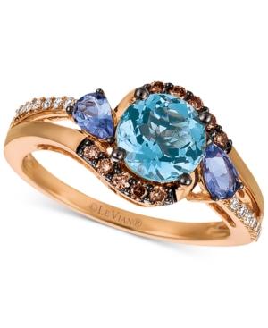 Le Vian Multi-gemstone (1-1/4 Ct. T.w.) & Diamond (1/5 Ct. T.w.) In 14k Rose Gold