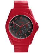 Fossil Men's Poptastic Red Silicone Strap Watch 44mm Fs5289