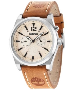 Timberland Men's Campton Brown Leather Strap Watch 46x53mm Tbl14642js07