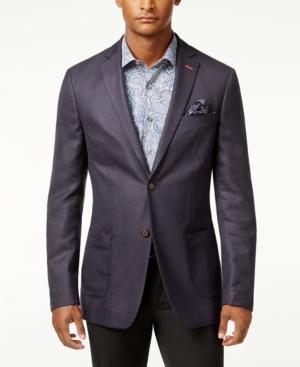 Tallia Men's Slim-fit Purple Melange Sport Coat
