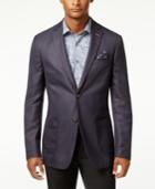 Tallia Men's Slim-fit Purple Melange Sport Coat