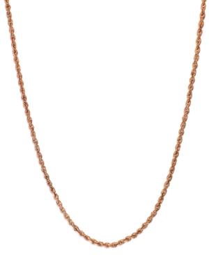 Seamless Rope Chain 24 Necklace In 14k Rose Gold