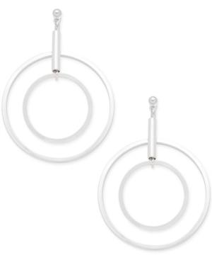 C.a.k.e. By Ali Khan Silver-tone Layer Circle Drop Earrings